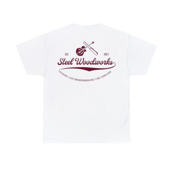 Steel Woodworks Unisex Heavy Cotton Tee - White - Image 2
