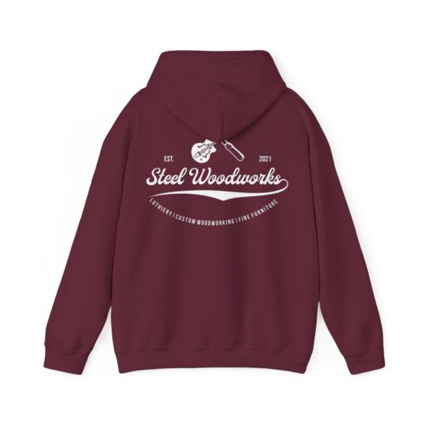 Steel Woodworks Hoodie - Maroon - Image 2