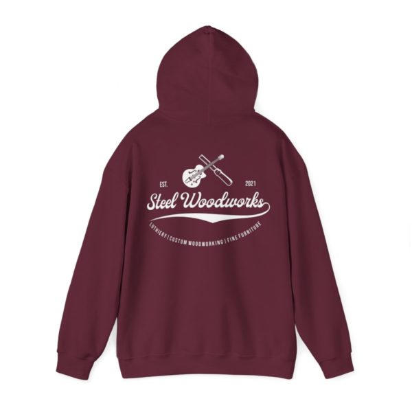 Steel Woodworks Hoodie - Maroon - Image 3