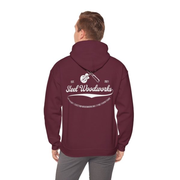 Steel Woodworks Hoodie - Maroon - Image 10